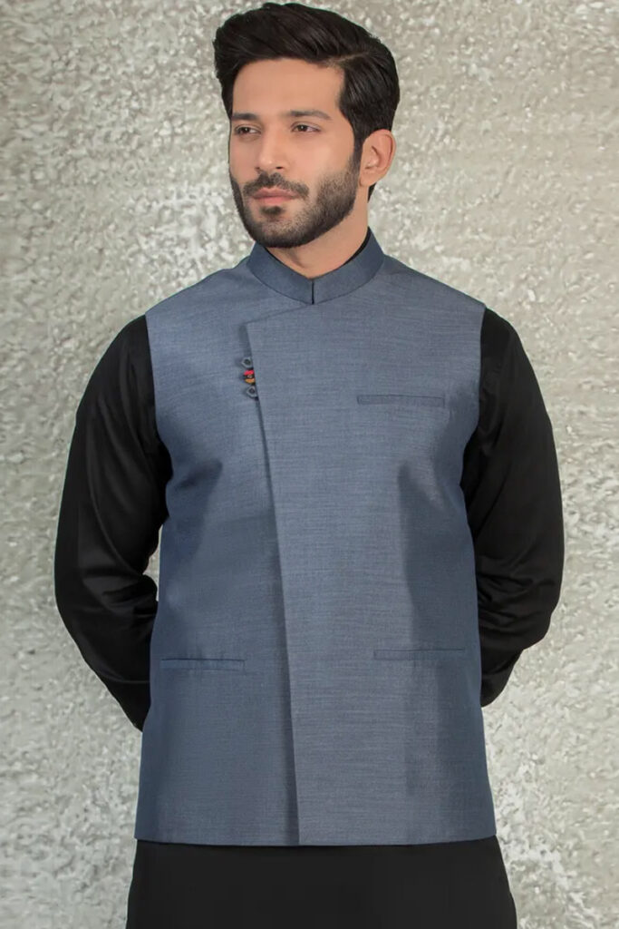 Stylish waistcoat design Pakistani