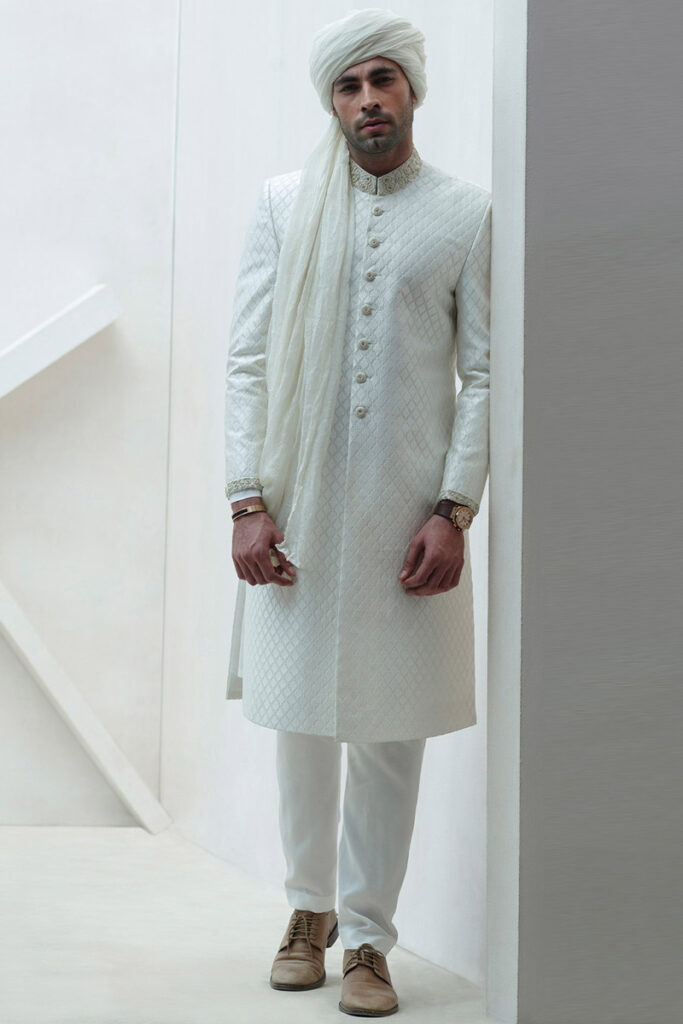 White Sherwani Designs for Groom